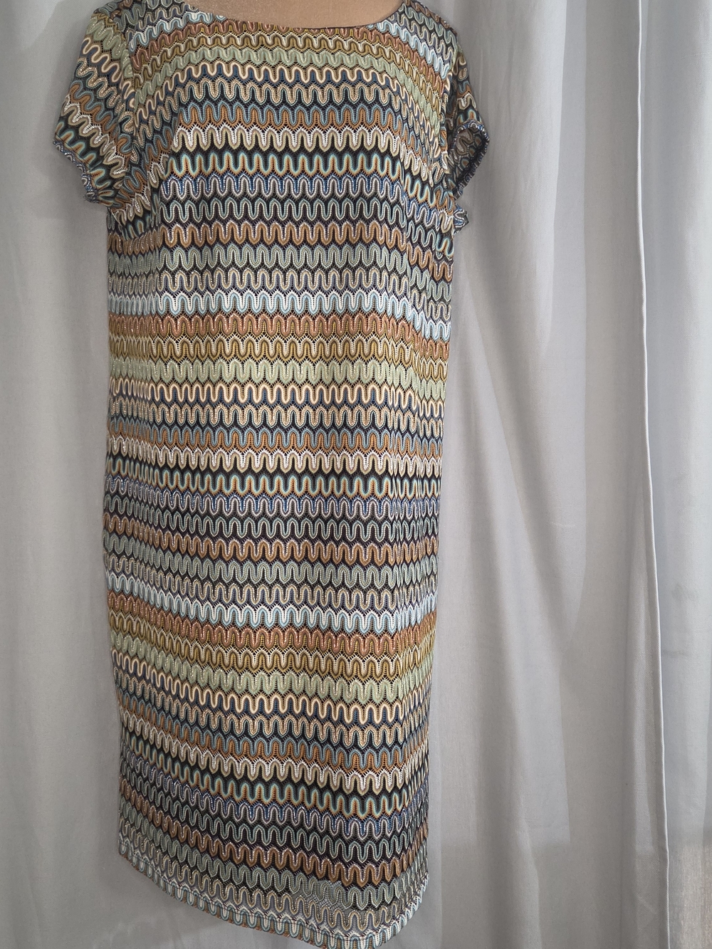 Cato Multi-Color Wave Print Shift Dress Size 22W
